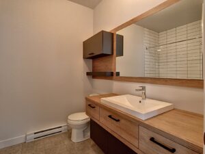 Ceci est une photo de la salle de bain, modèle Panorama
