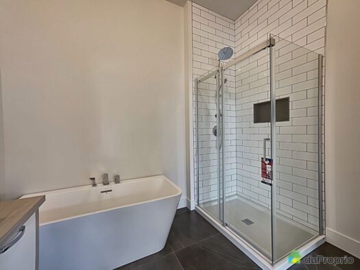 Ceci est une photo de la salle de bain, modèle Evo garage
