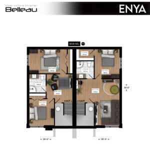 Ceci est le plan du sous-sol, modèle Enya