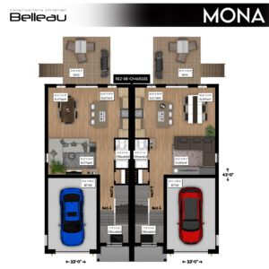 Ceci est le plan du rez-de-chaussée, modèle Mona