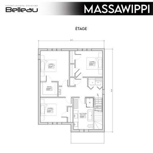 Ceci est le plan de l'étage, modèle Massawippi